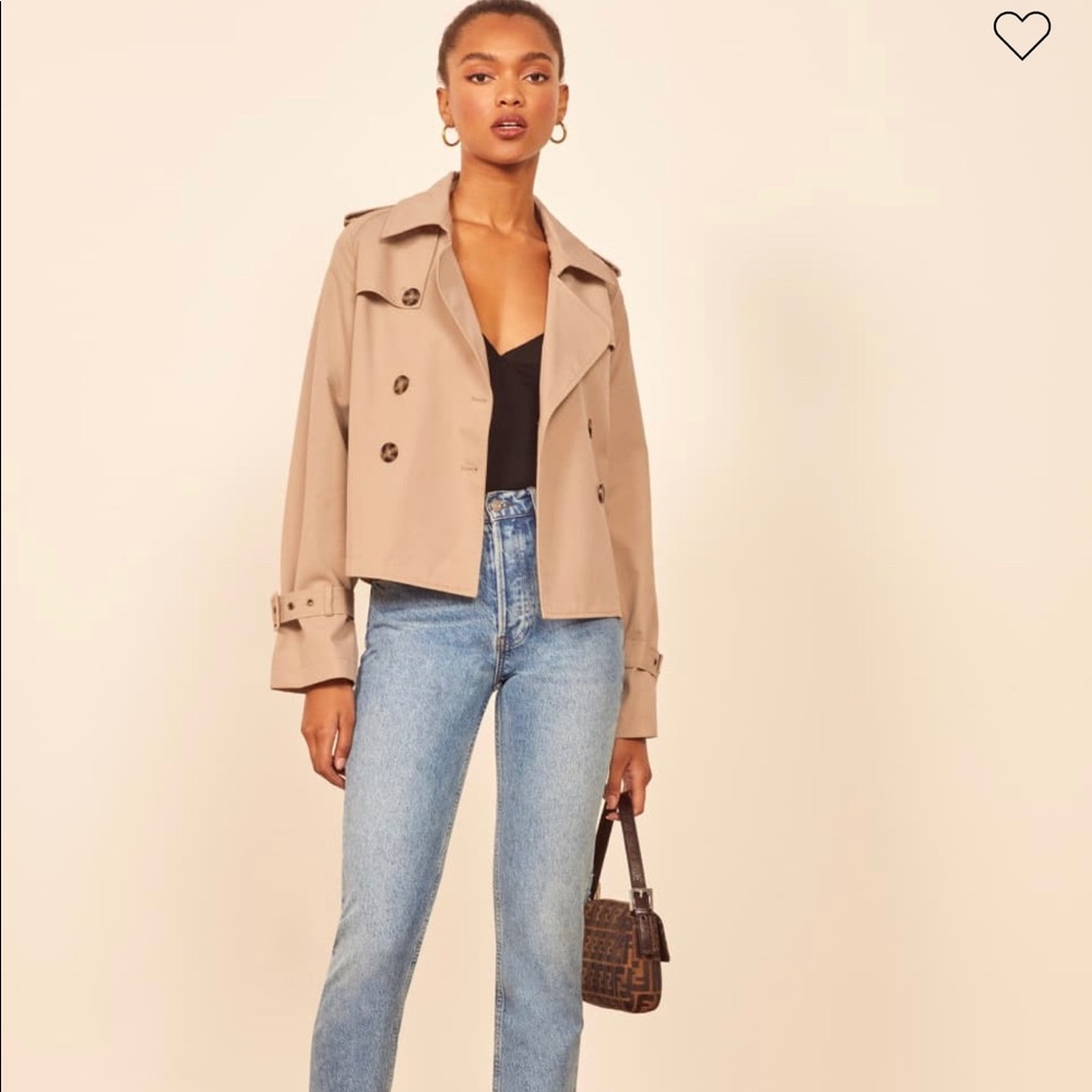 NWT Reformation Lafayette jacket in Camel